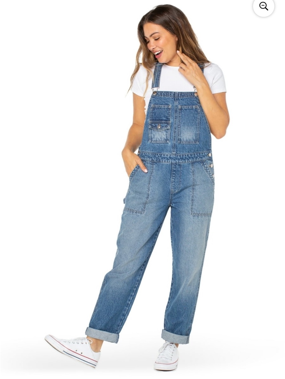 Celebrity Pink Boyfriend Cuffed Denim Overall